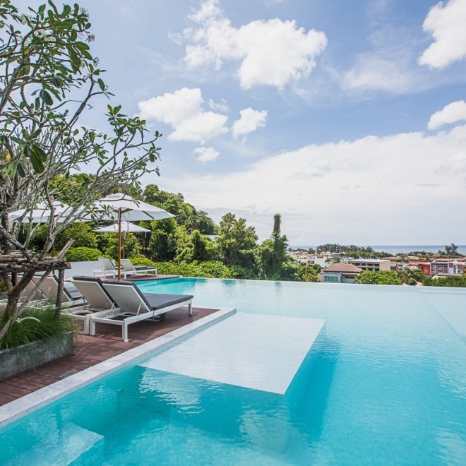 อพาร์ตเมนต์ 1 ห้องนอนพร้อมวิวทะเลในปาล์เมตโต 1 (ID 179)