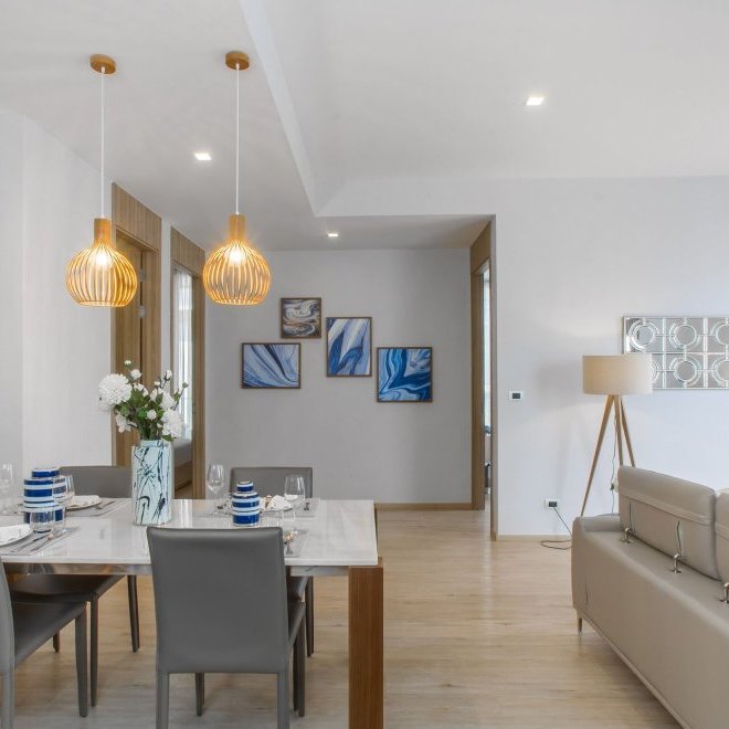 อพาร์ทเมนท์ 2 ห้องนอนในบ้านไม้ขาว (ID 134)