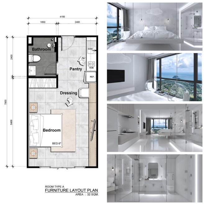 Продажа 1-спальной квартиры в Utopiya Max 32 м² (ID 444)