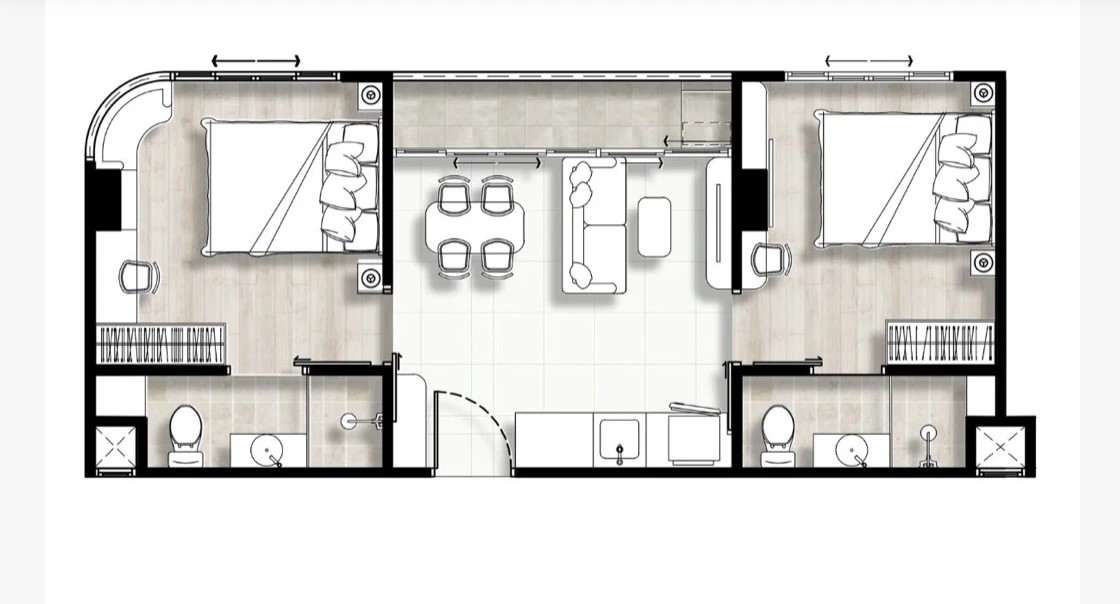 2-к. вторичная квартира, 47 м² в FANTASEA CONDO KAMALA (ID 715)