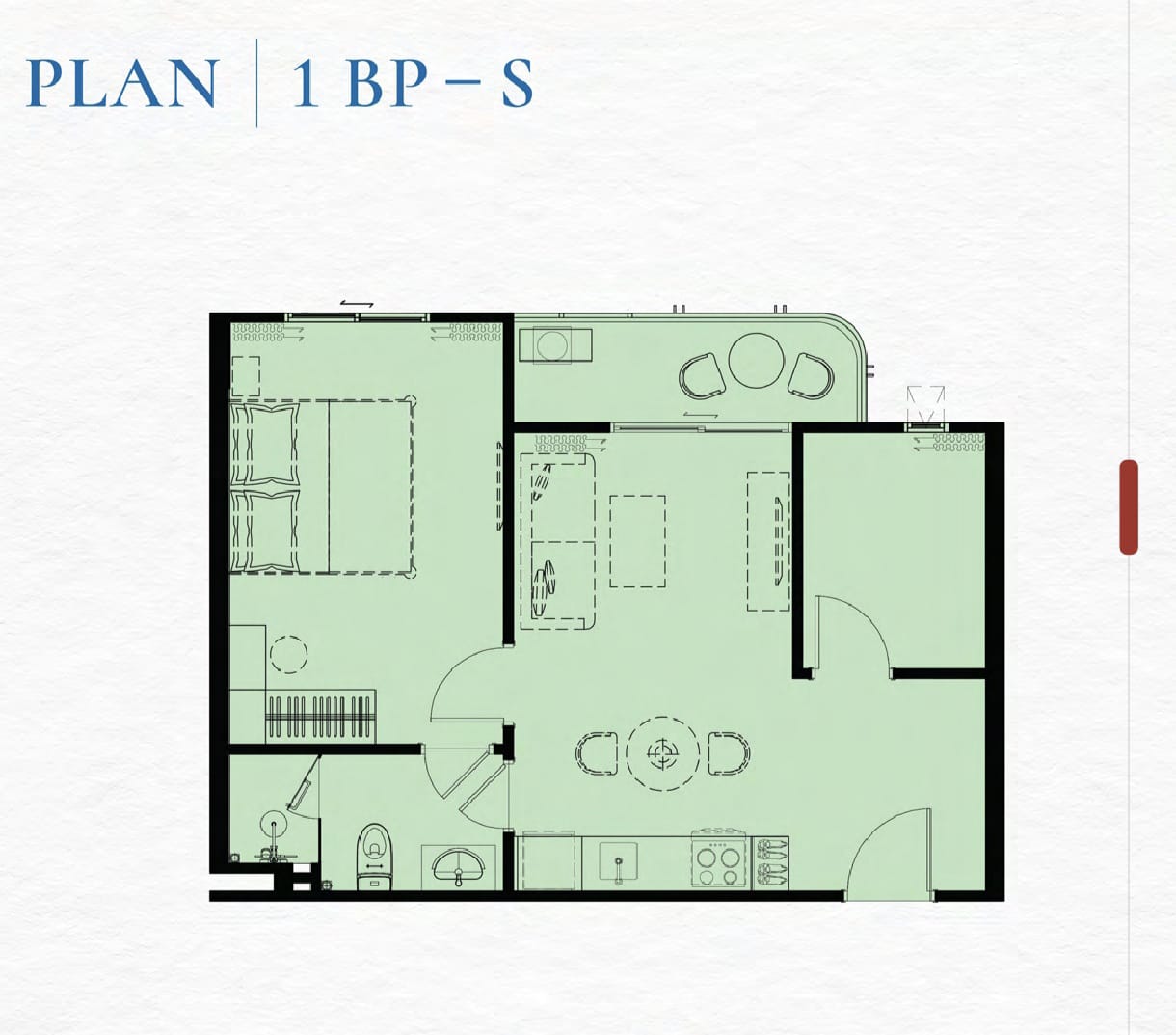1-room apartment, The Title Cielo Rawai, unit CRB303 (ID 271)