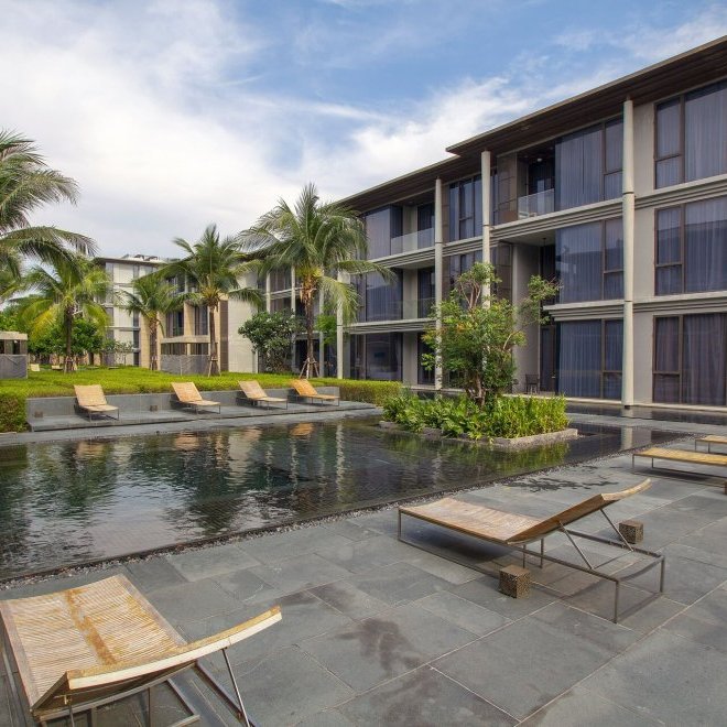 อพาร์ทเมนท์ 2 ห้องนอนในบ้านไม้ขาว (ID 134)