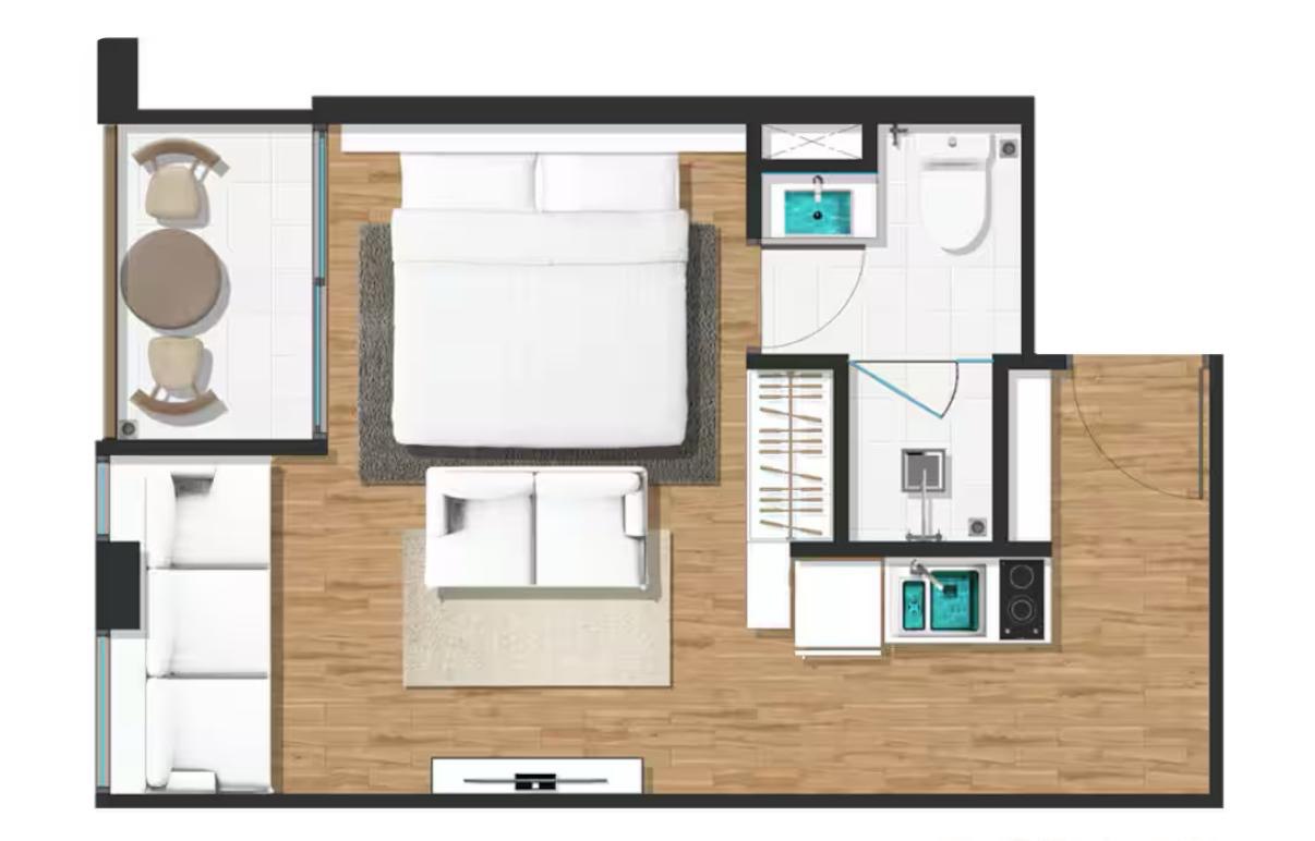 Продажа студии в Proud Rawai, юнит 402 (ID 482)