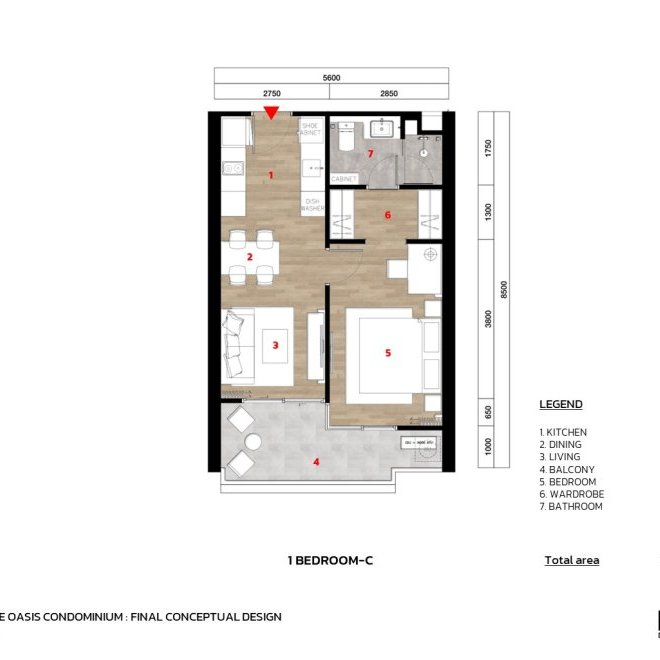 1 bedroom apartment for sale in The Ozone Condominium (ID 364)