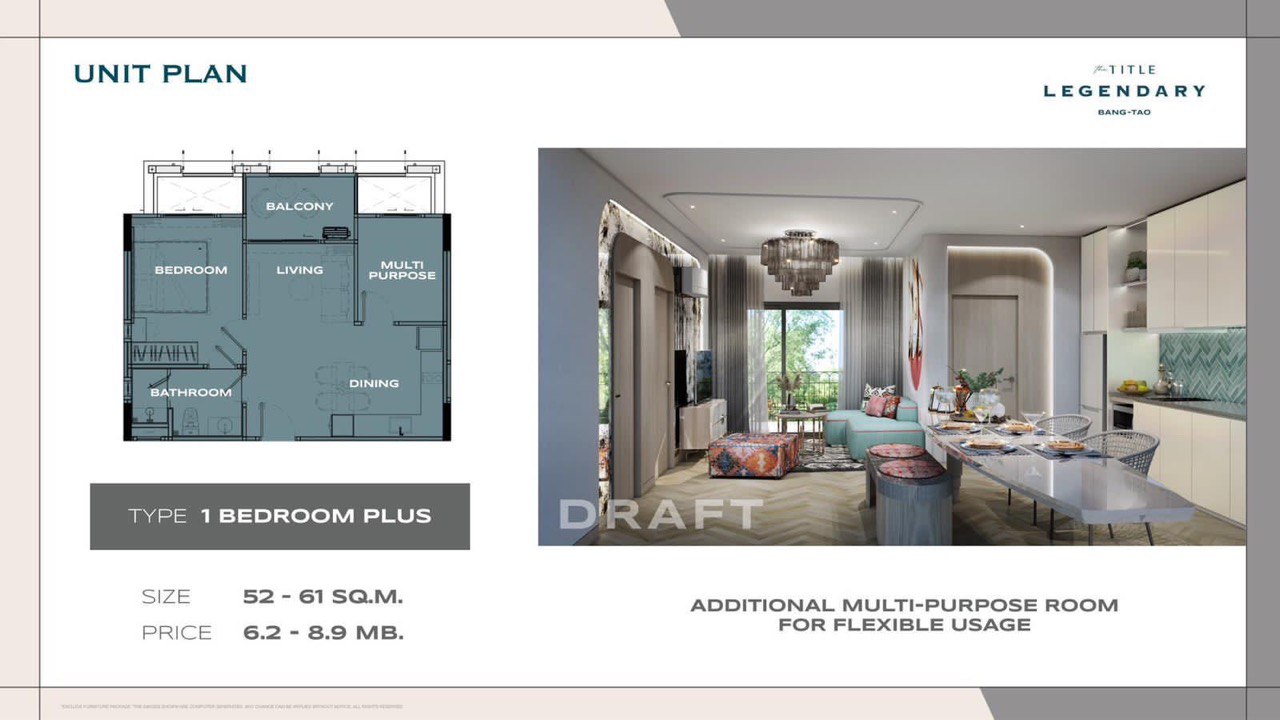 The Title Bangtao Legendary — 2 спальни, 55 м², юнит Е503 (ID 475)