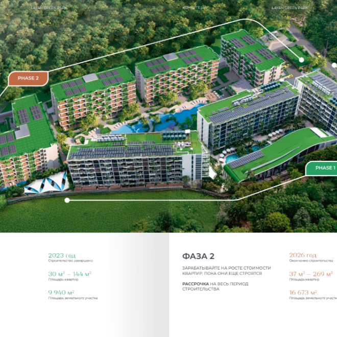 Продажа 2 спальной квартиры в Layan Green Park Phase 2 (ID 540)