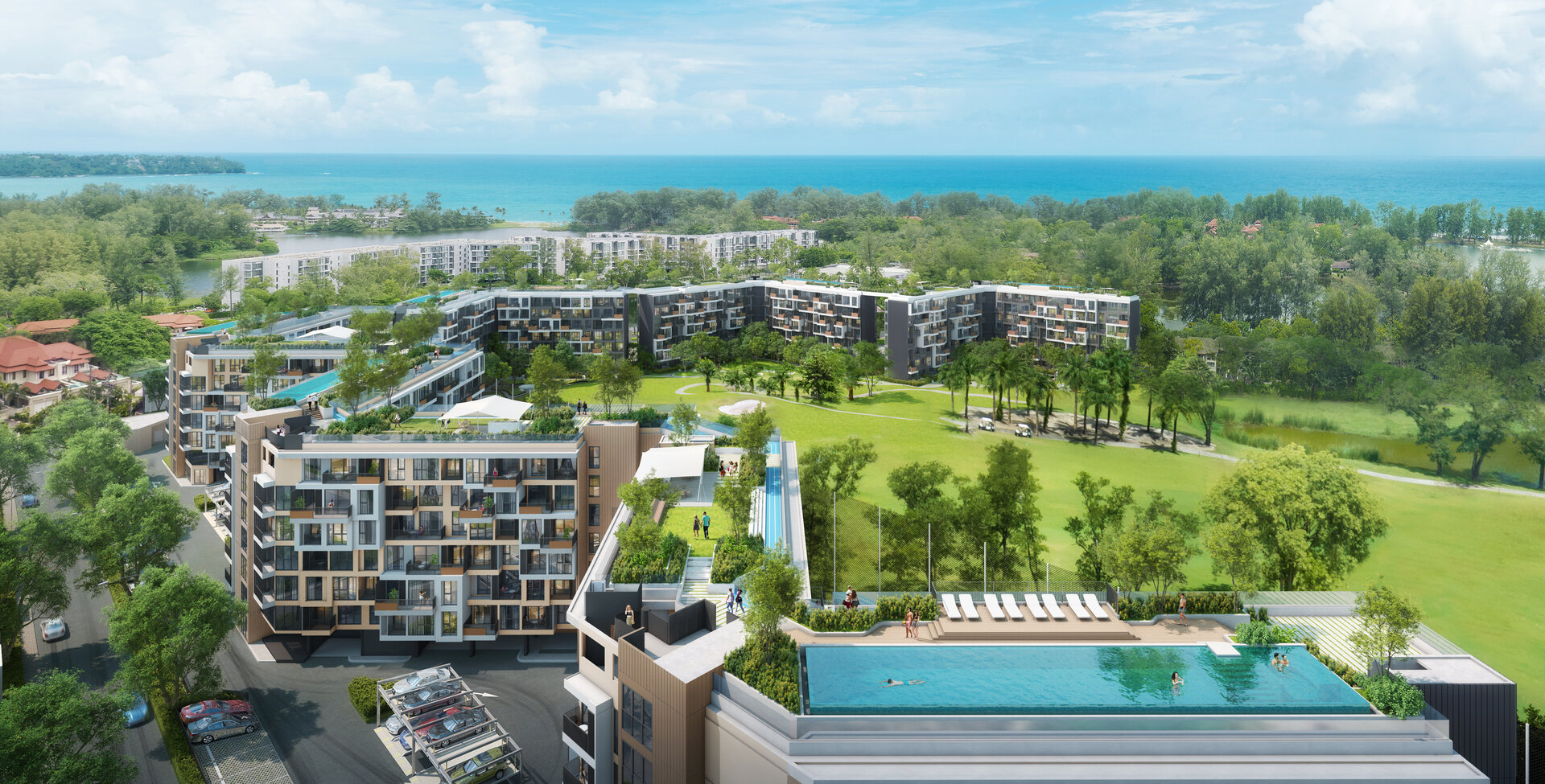 Продаётся студия с видом на гольф-поле в Laguna Skypark (ID 496)