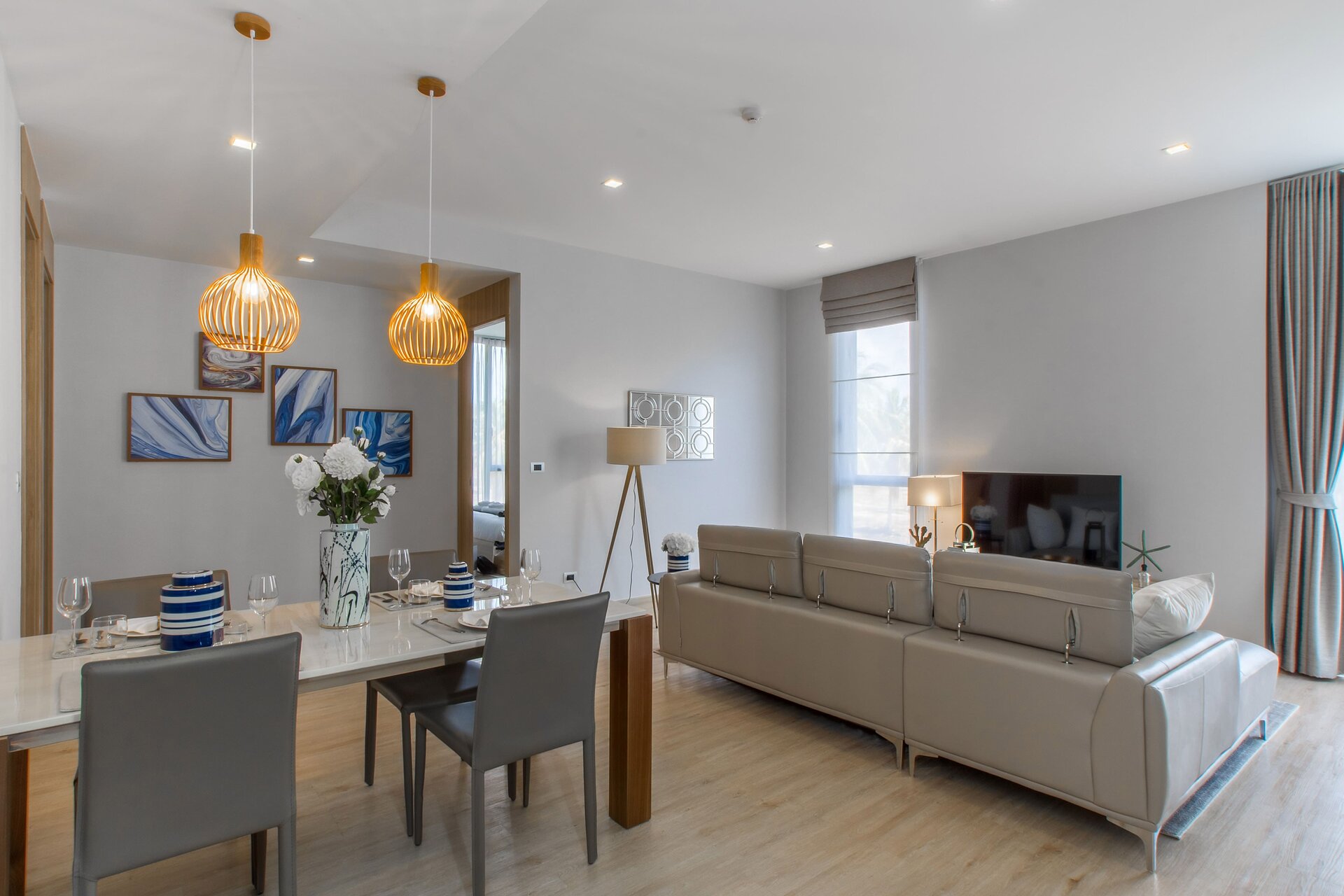 อพาร์ทเมนท์ 2 ห้องนอนในบ้านไม้ขาว (ID 134)