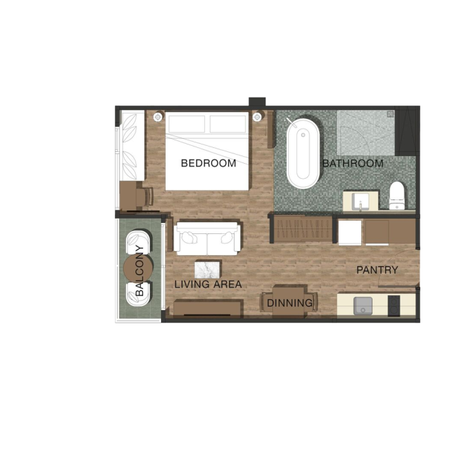 Продажа 1-спальной квартиры в Proud Residence, юнит ААМ407 (ID 472)