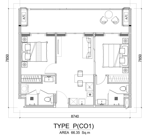 Продажа 2-спальной квартиры в Sunshine Beach площадью 60 м² - D510 (ID 410)