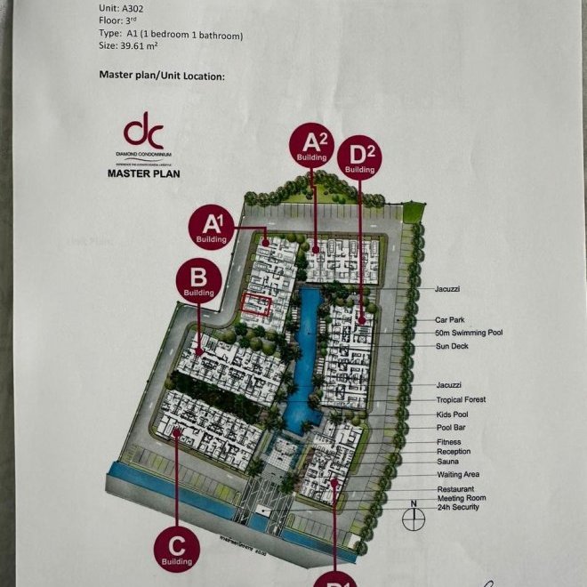Продажа 1-спальной квартиры в Diamond Condominium, юнит А302 (ID 476)