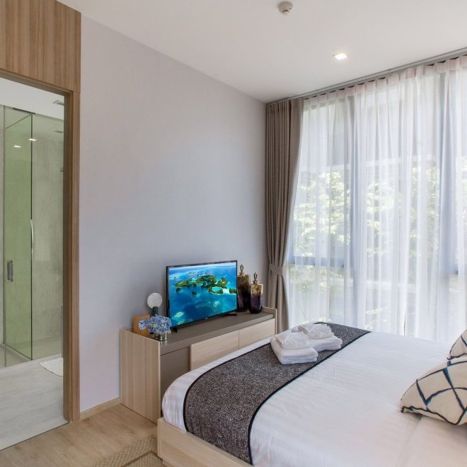 อพาร์ทเมนท์ 2 ห้องนอนในบ้านไม้ขาว (ID 134)