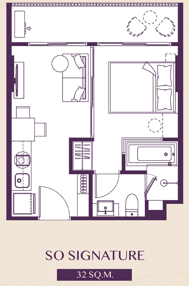 So Origin Bangtao的1卧室公寓 (ID 50)