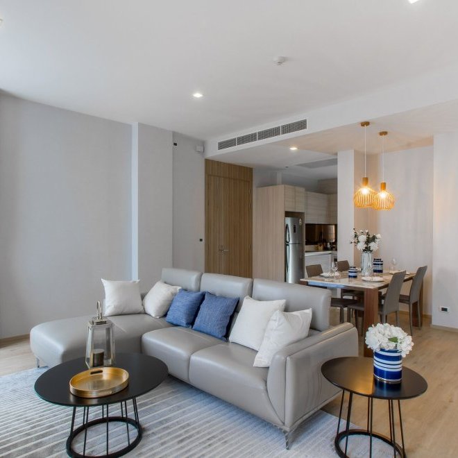 อพาร์ทเมนท์ 2 ห้องนอนในบ้านไม้ขาว (ID 134)