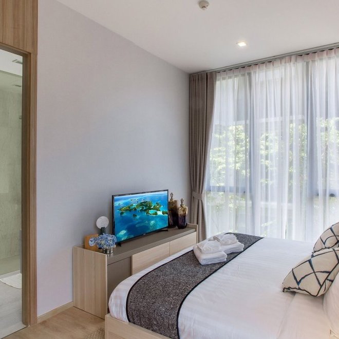 อพาร์ทเมนท์ 2 ห้องนอนในบ้านไม้ขาว (ID 134)