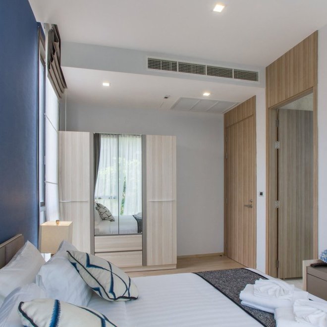 อพาร์ทเมนท์ 2 ห้องนอนในบ้านไม้ขาว (ID 134)