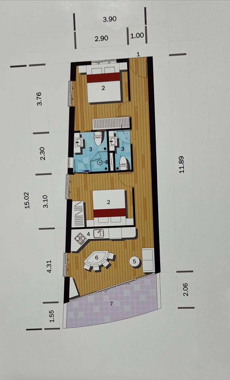 2 bedroom apartment for sale in Kata ocean view (ID 348)