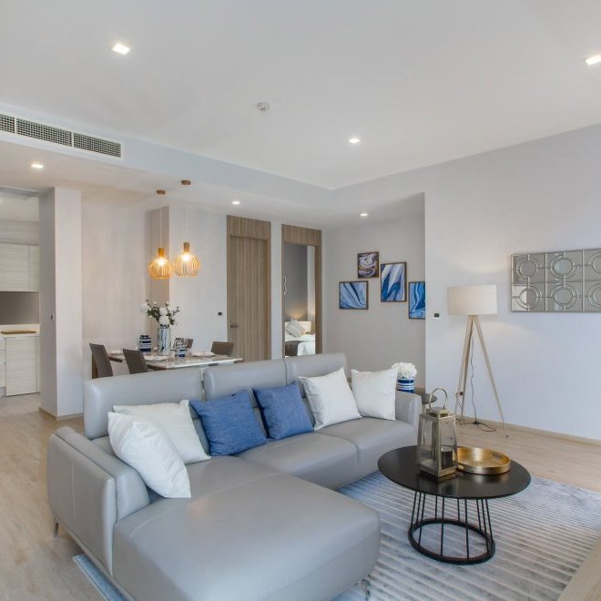 อพาร์ทเมนท์ 2 ห้องนอนในบ้านไม้ขาว (ID 134)