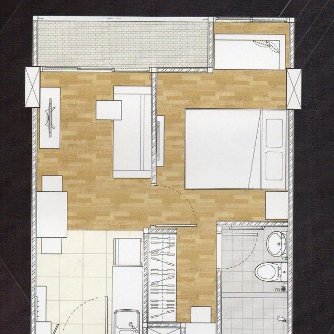 1-спальная квартира в Zcape 2 (ID 167)