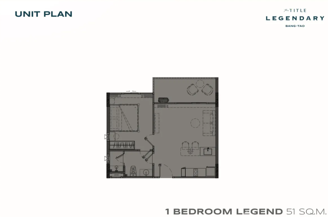 Продажа 1-спальной квартиры в The Title Legendary 51.0 м² (ID 445)