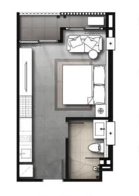 1-к. вторичная квартира, 32 м² в THE PANORA ESTUARIA (ID 723)