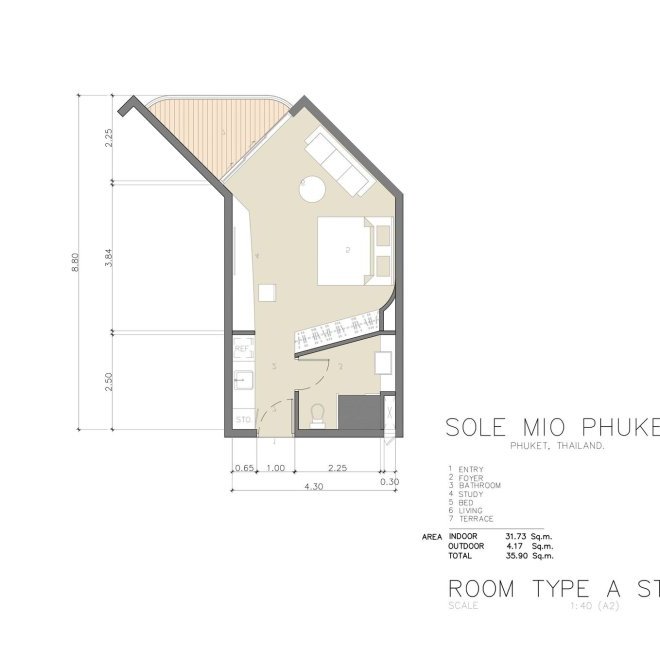 Продажа студии в комплексе Sole Mio Phuket, юнит 226 (ID 429)