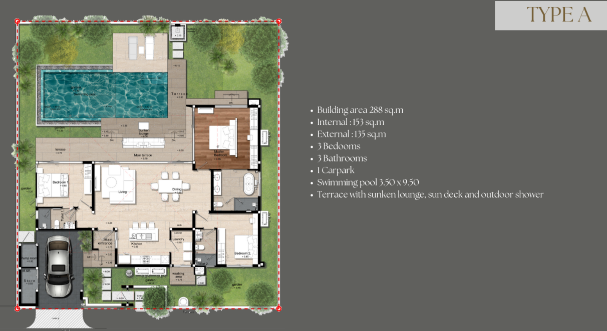 ขายวิลล่าโบทานิก้าโมเดิร์นลอฟท์ที่สอง-ยูนิต 05 (ID 264)