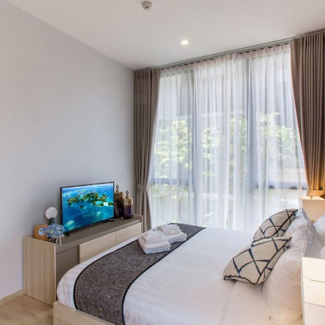 อพาร์ทเมนท์ 2 ห้องนอนในบ้านไม้ขาว (ID 134)