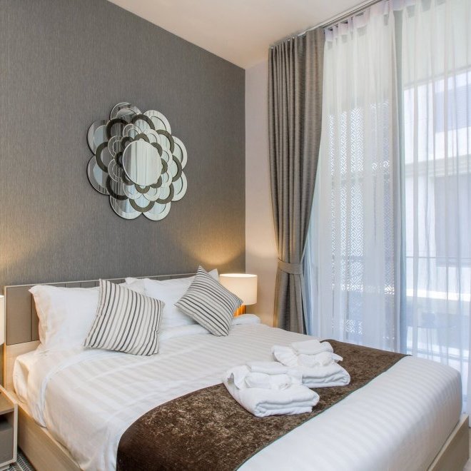 อพาร์ทเมนท์ 2 ห้องนอนในบ้านไม้ขาว (ID 134)