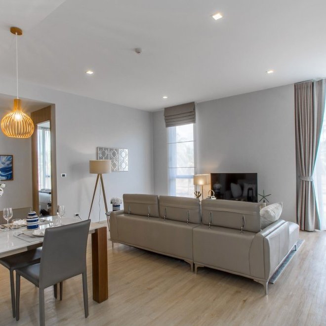 อพาร์ทเมนท์ 2 ห้องนอนในบ้านไม้ขาว (ID 134)