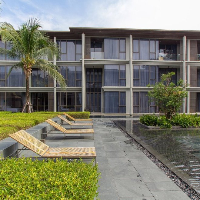 อพาร์ทเมนท์ 2 ห้องนอนในบ้านไม้ขาว (ID 134)