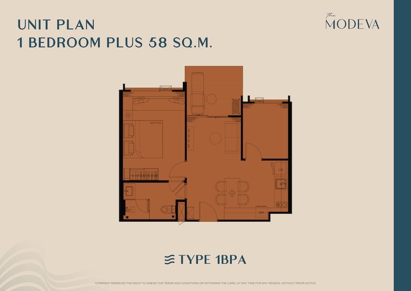 Продажа 1 спальной квартиры в The Title Modeva, юнит В106 (ID 516)