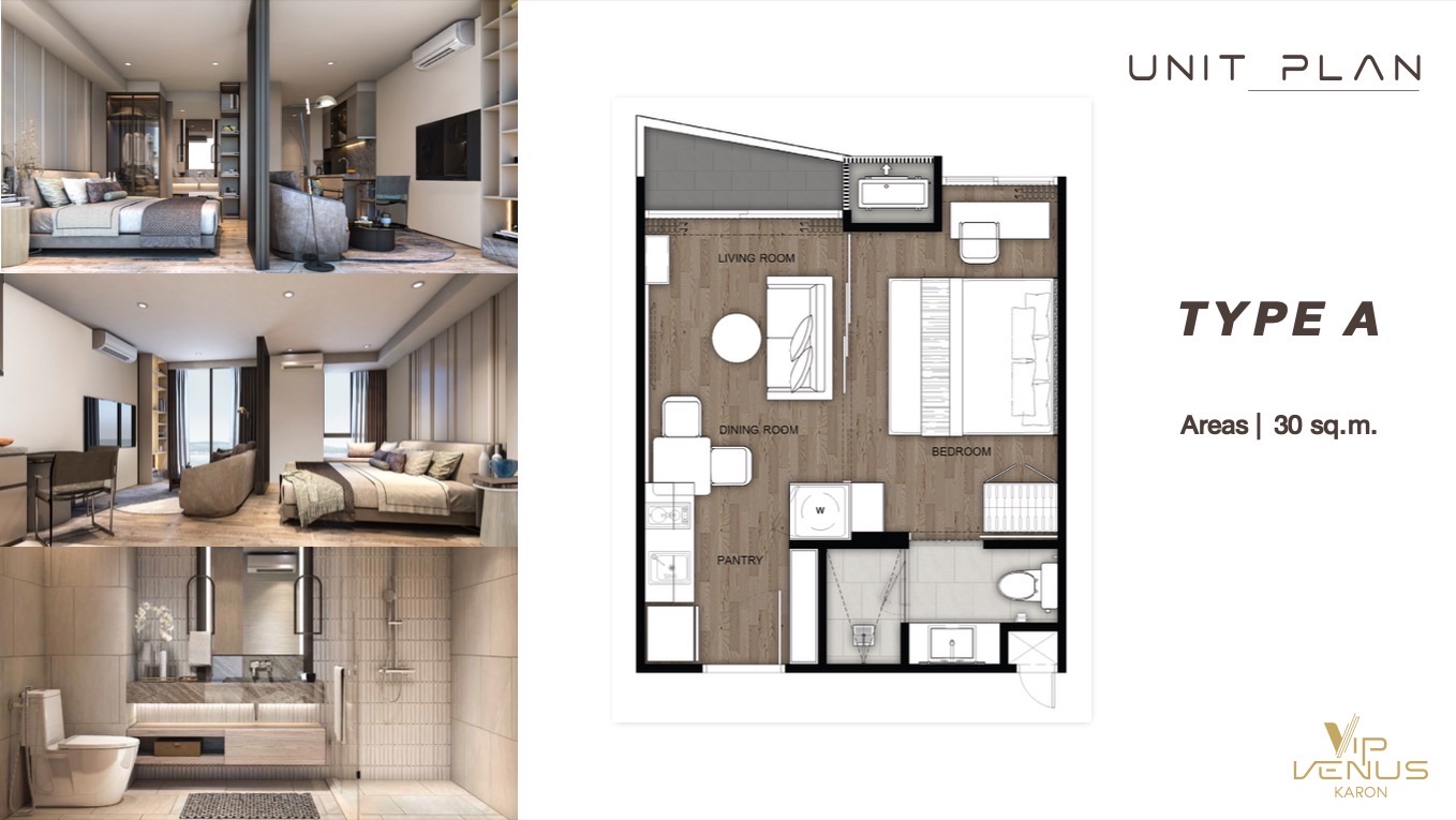Продажа 1 спальной квартиры в Vip Venus Karon, юнит 619 (ID 515)