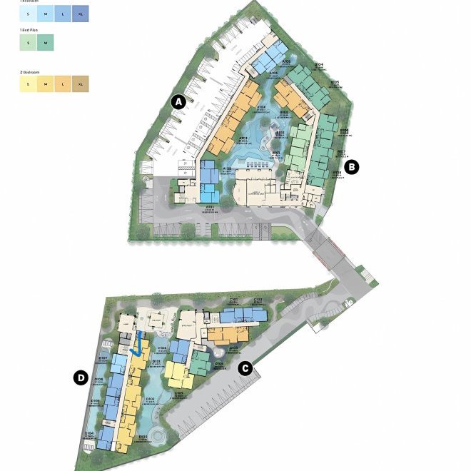 The Title Cielo Rawai | 2 спальни 72 м² | Юнит D101 (ID 484)