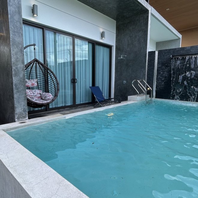 2 спальная вилла с бассейном в Чалонге (ID 1)