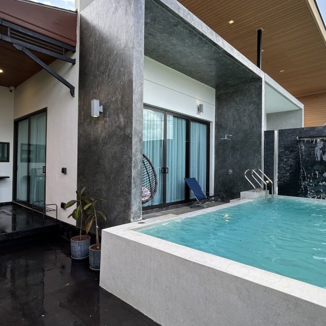 2 спальная вилла с бассейном в Чалонге (ID 1)