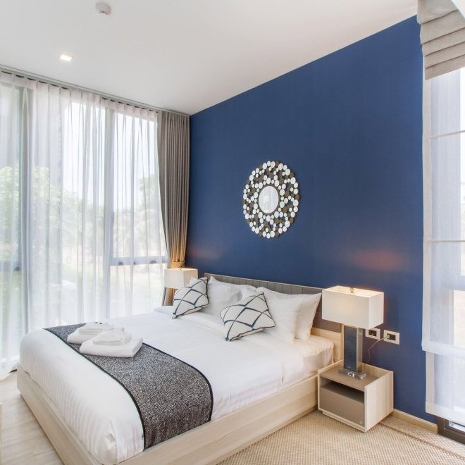 อพาร์ทเมนท์ 2 ห้องนอนในบ้านไม้ขาว (ID 134)