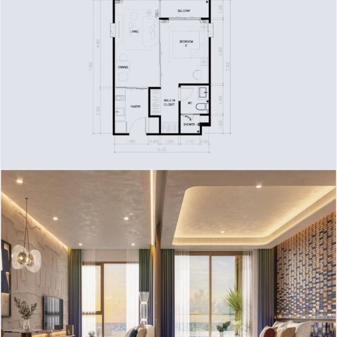 Продажа студии в Proud Rawai, юнит 402 (ID 482)